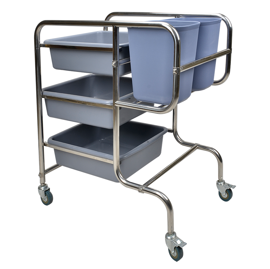 Round Tude Stainless Steel Collecting Cart