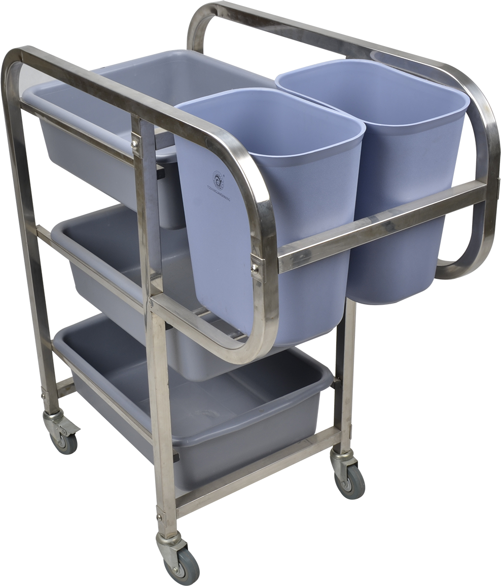 Square Tube Stainless Collecting Cart