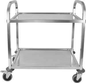 Stainless Steel Two Layers Dinning Cart(square tube)